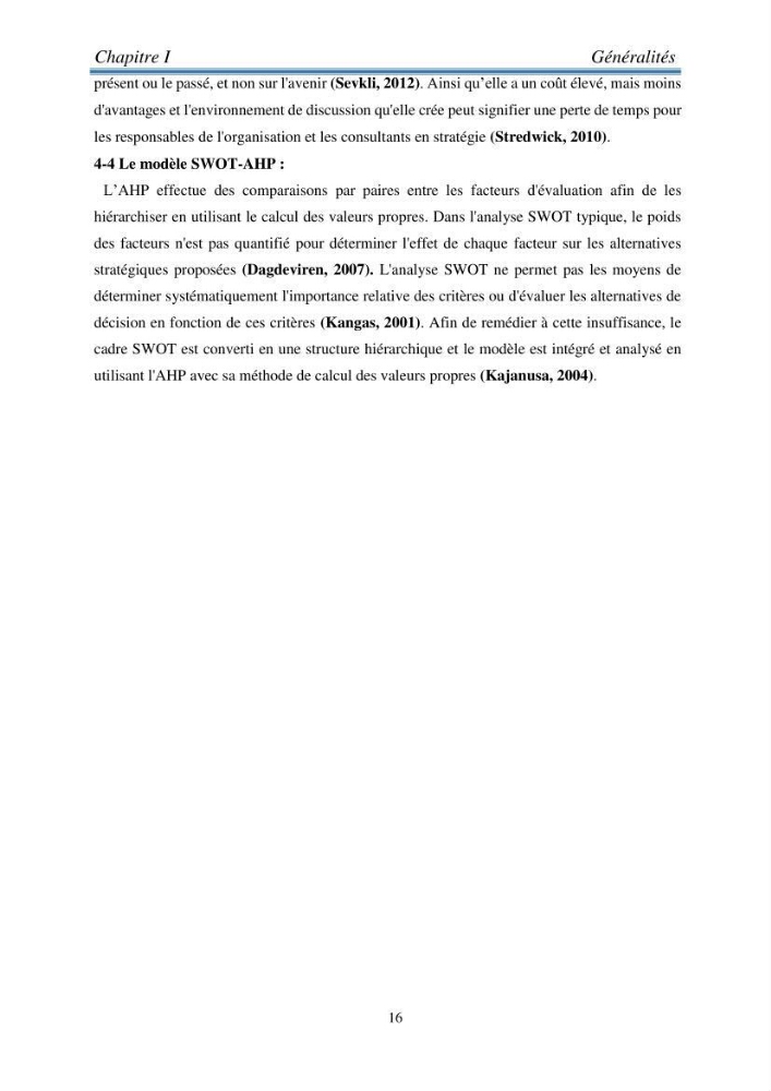 Analyse SWOT (Forces - Faiblaisses - Opportunités - Menaces ) comme outils d\'aide à la décision: cas de la pêcherie sardinière Algérienne