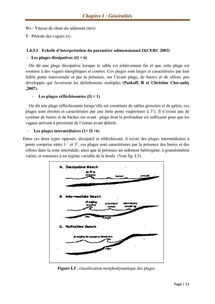 Modélisation Numérique de la morphodynamique sédimentaire et de la cinématique du trait de côte Chenoua plage, willaya de Tipaza.