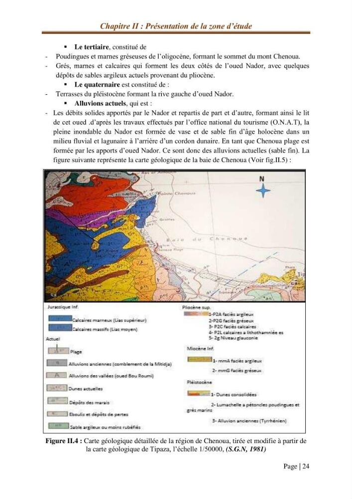 Modélisation Numérique de la morphodynamique sédimentaire et de la cinématique du trait de côte Chenoua plage, willaya de Tipaza.
