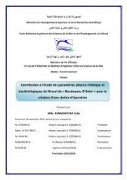 Contribution a L'étude des parametres physico-chimique et bactériologiques du littoral de boudouaou el bahri pour la création d'une station d'une station d'épuration :