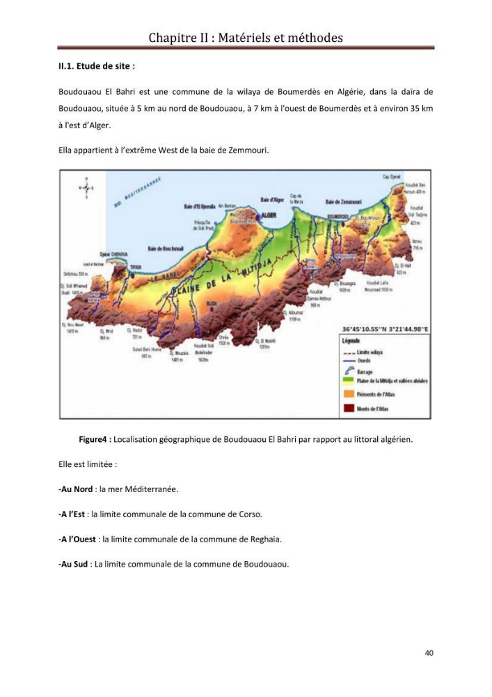 Contribution a L\'étude des parametres physico-chimique et bactériologiques du littoral de boudouaou el bahri pour la création d\'une station d\'une station d\'épuration :