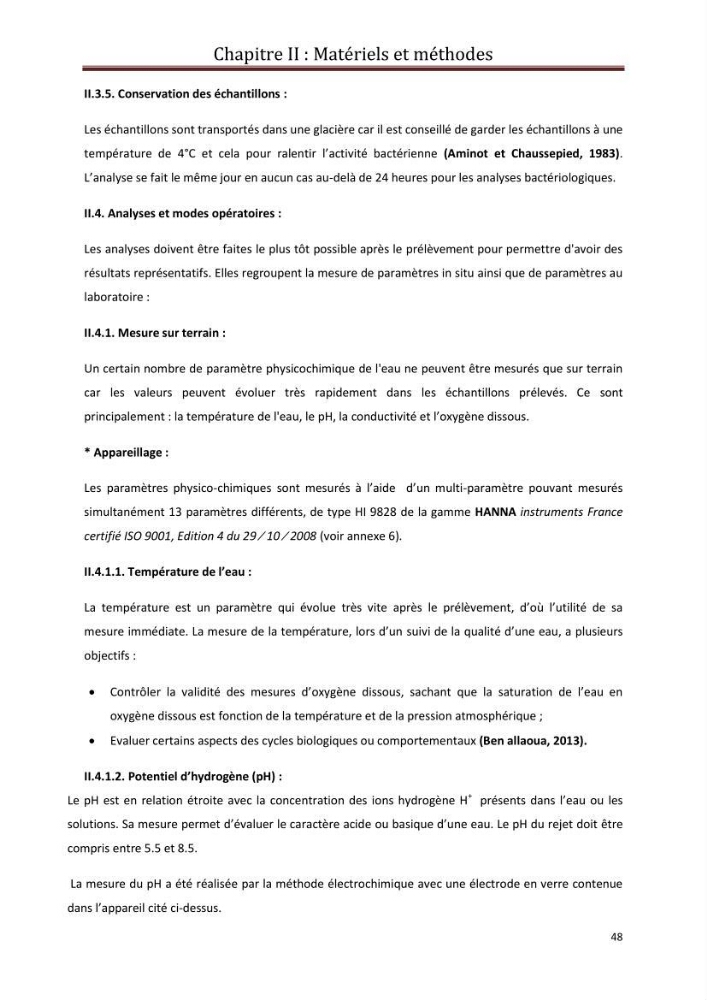 Contribution a L\'étude des parametres physico-chimique et bactériologiques du littoral de boudouaou el bahri pour la création d\'une station d\'une station d\'épuration :