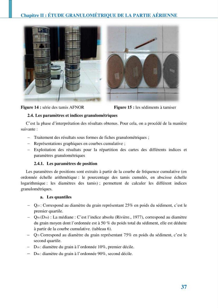 Etude géomorpho-sédimentaire de la zone côtière du parc National de Taza