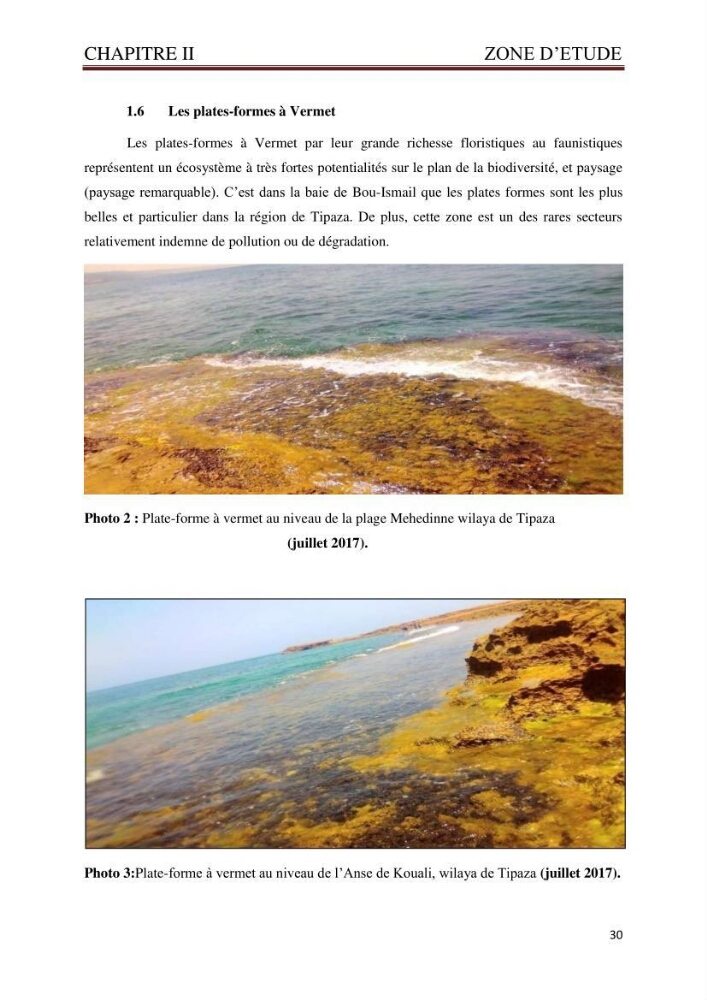 Caractérisation environnementale de la ferme d\'élevage de Daurade Sarl EAM