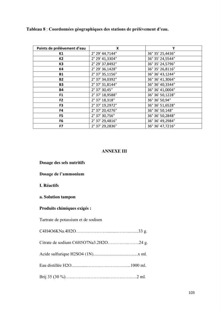 Caractérisation environnementale de la ferme d\'élevage de Daurade Sarl EAM