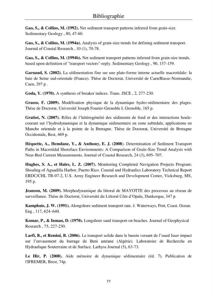Application de la modélisation numérique pour l\'étude de l\'ensablement du port de cap Djinet