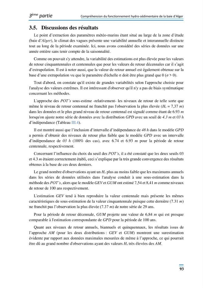 Evolution morpho-dynamique de la baie d’Alger: observation et modélisation hydrodynamique et sédimentaire