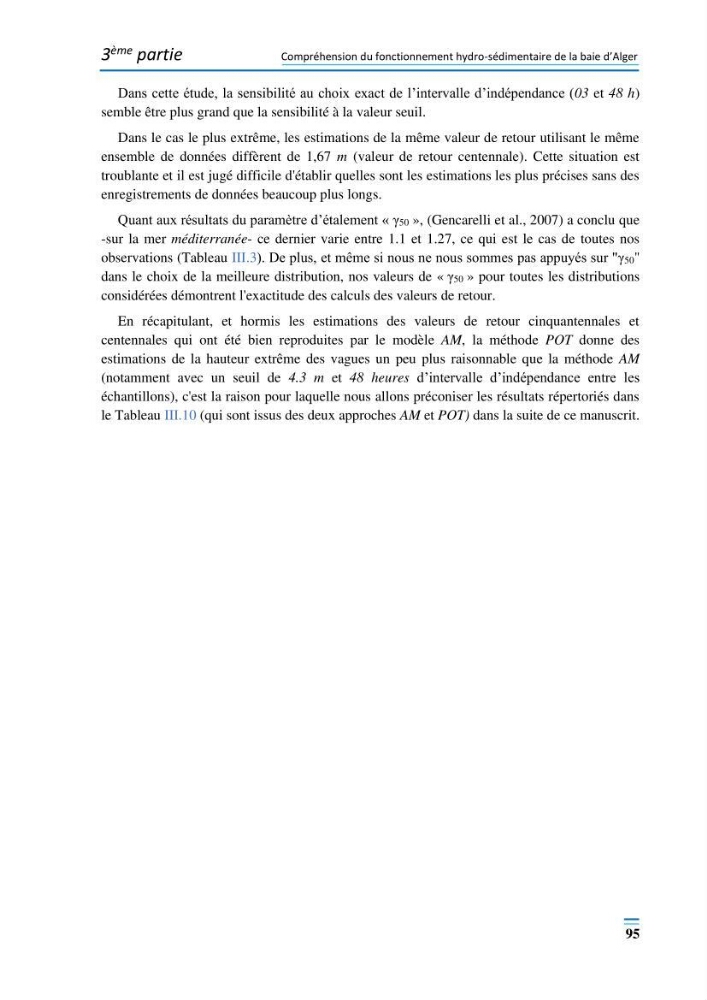 Evolution morpho-dynamique de la baie d’Alger: observation et modélisation hydrodynamique et sédimentaire