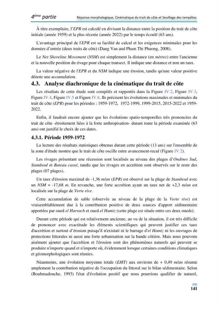 Evolution morpho-dynamique de la baie d’Alger: observation et modélisation hydrodynamique et sédimentaire