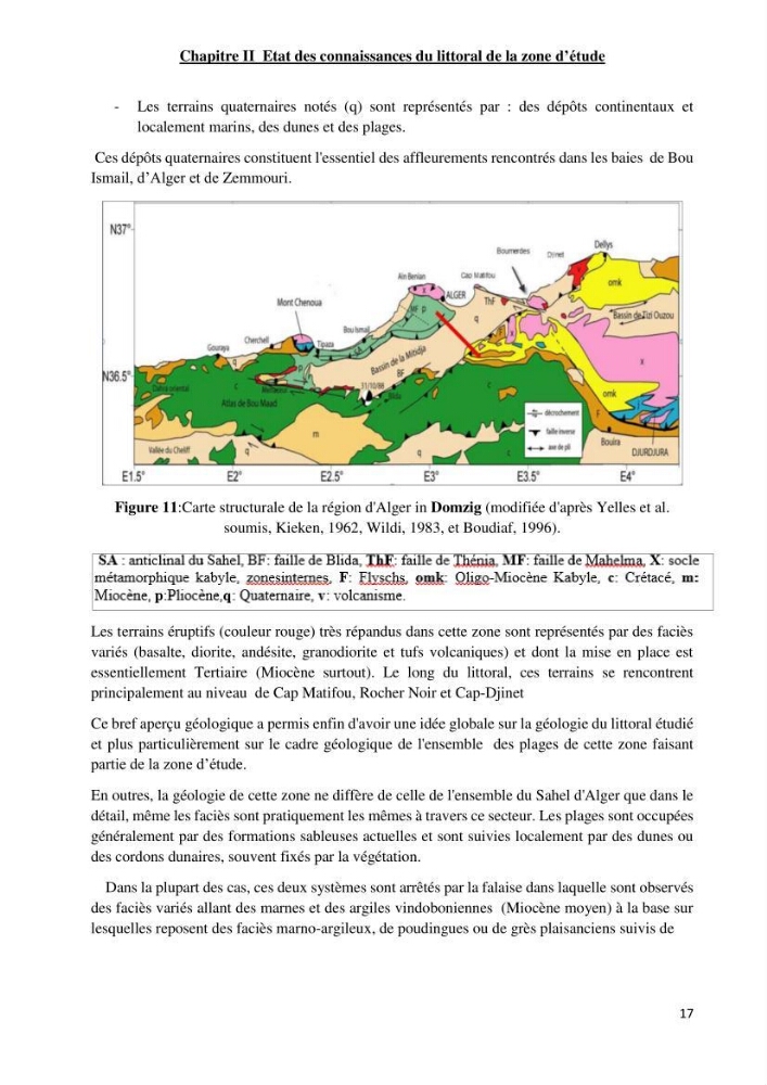 Changement climatique et risques côtiers dans la métropole algéroise.: