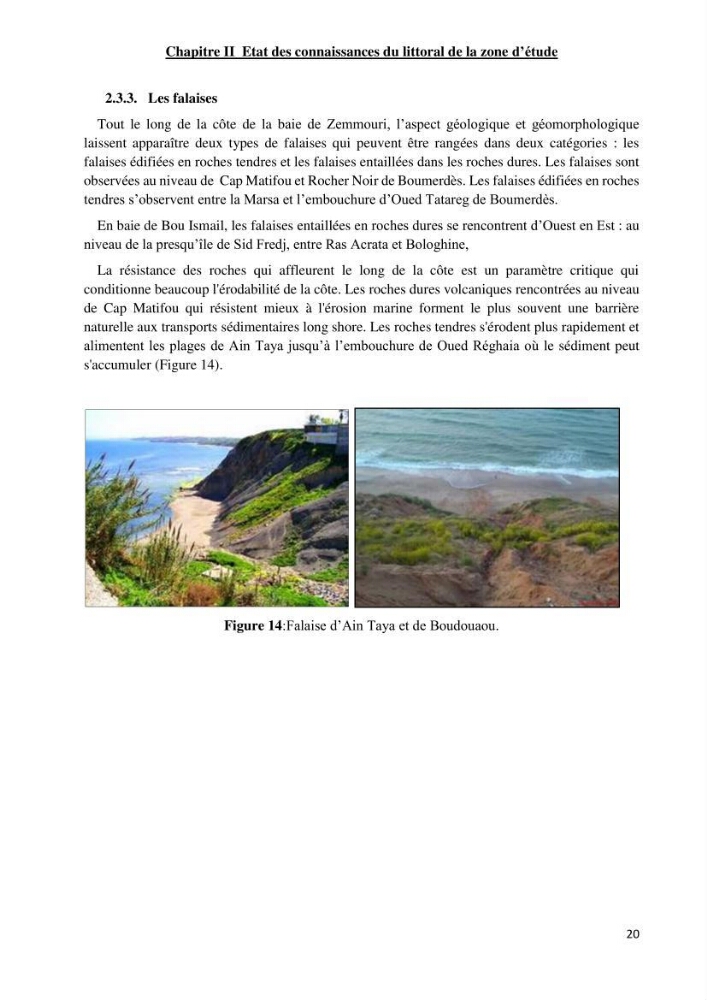 Changement climatique et risques côtiers dans la métropole algéroise.: