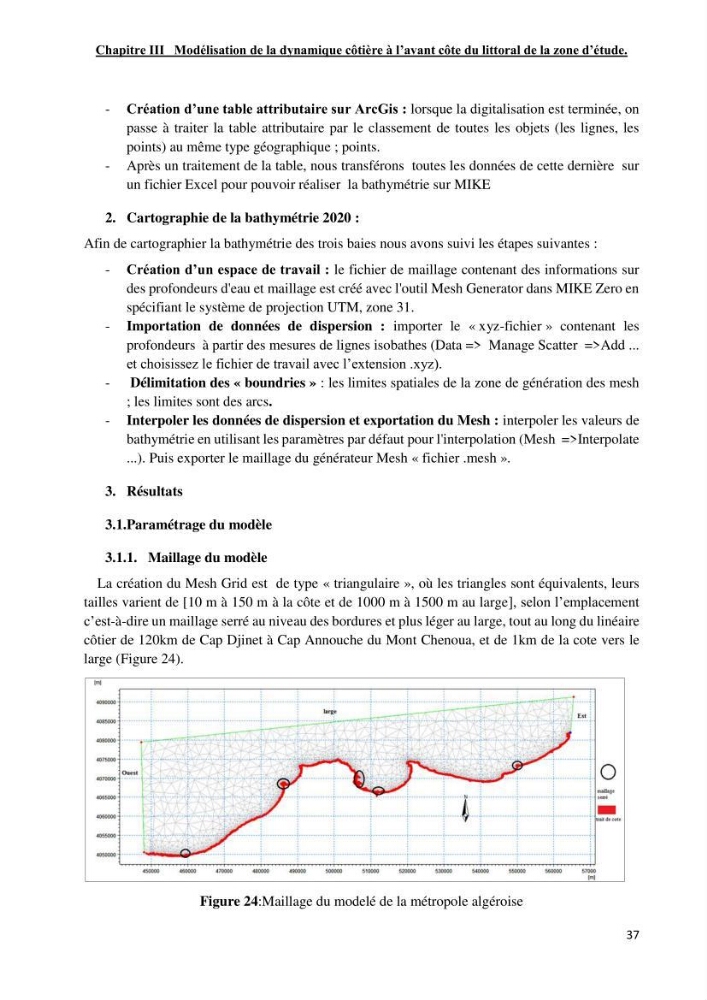 Changement climatique et risques côtiers dans la métropole algéroise.: