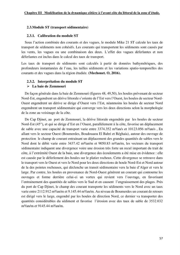 Changement climatique et risques côtiers dans la métropole algéroise.: