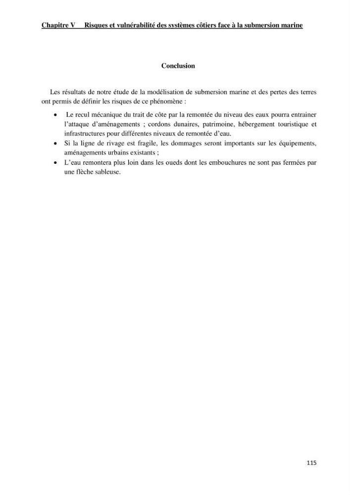 Changement climatique et risques côtiers dans la métropole algéroise.: