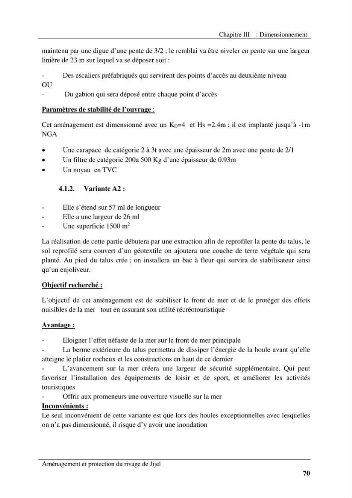Aménagement et protection du rivage de Jijel