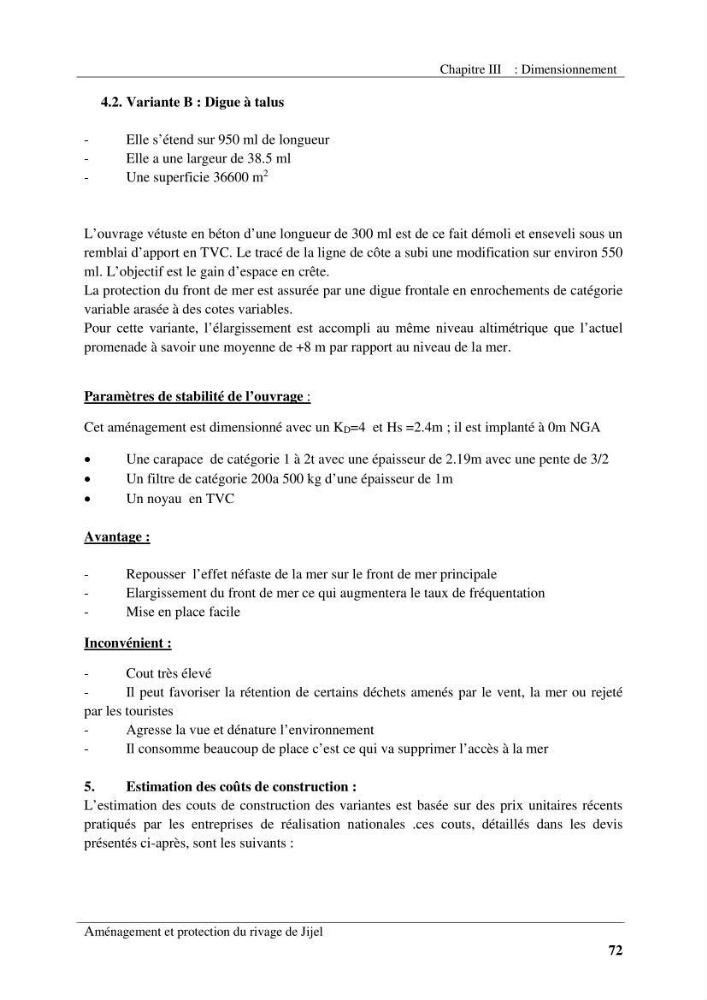 Aménagement et protection du rivage de Jijel