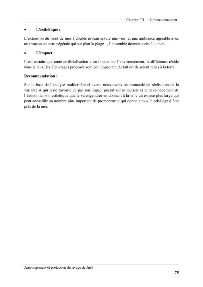 Aménagement et protection du rivage de Jijel