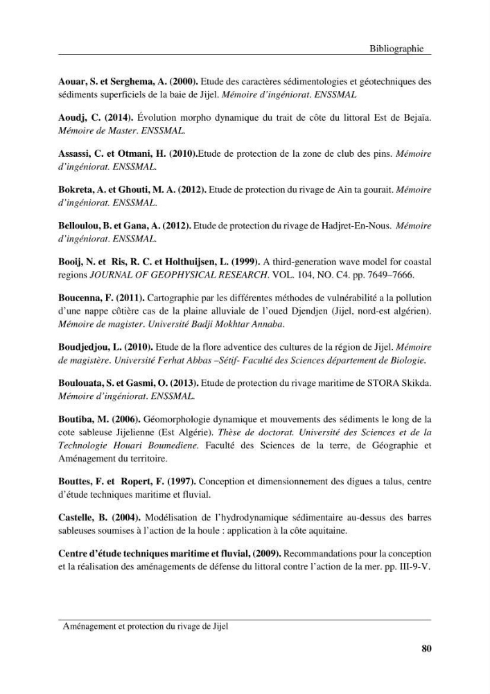 Aménagement et protection du rivage de Jijel