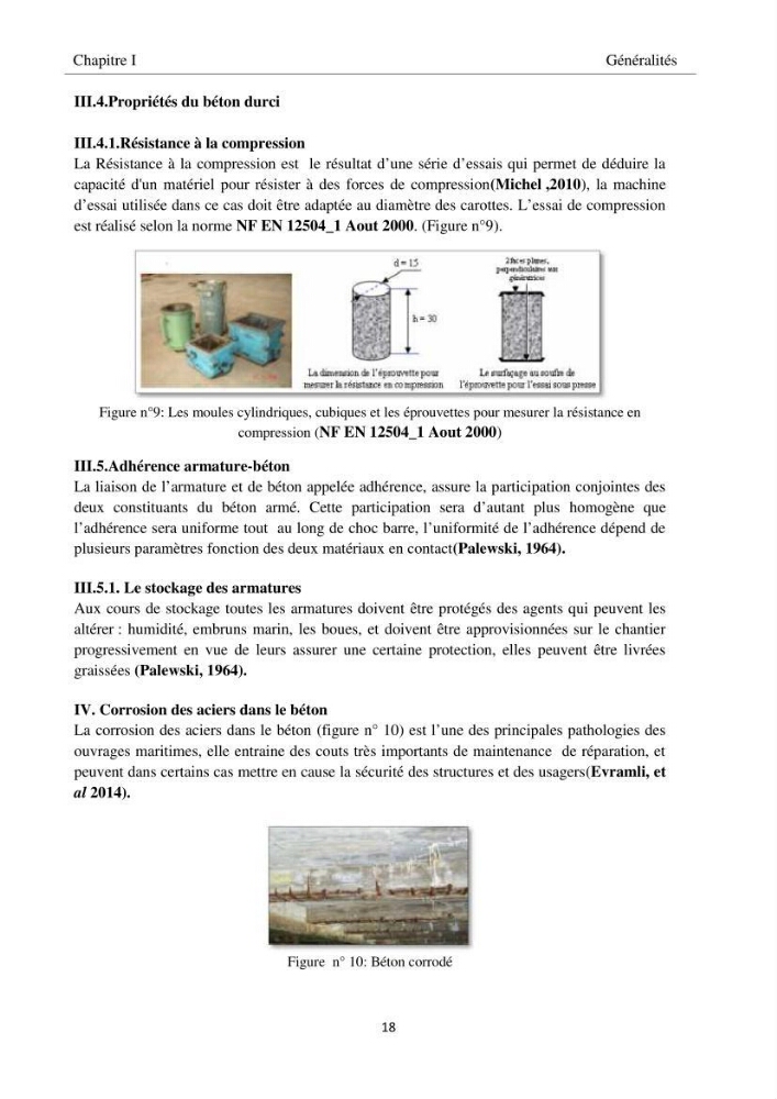 Impact de milieu marin sur la qualité du béton: station de recherche ENSSMAL, Sidi Fredj