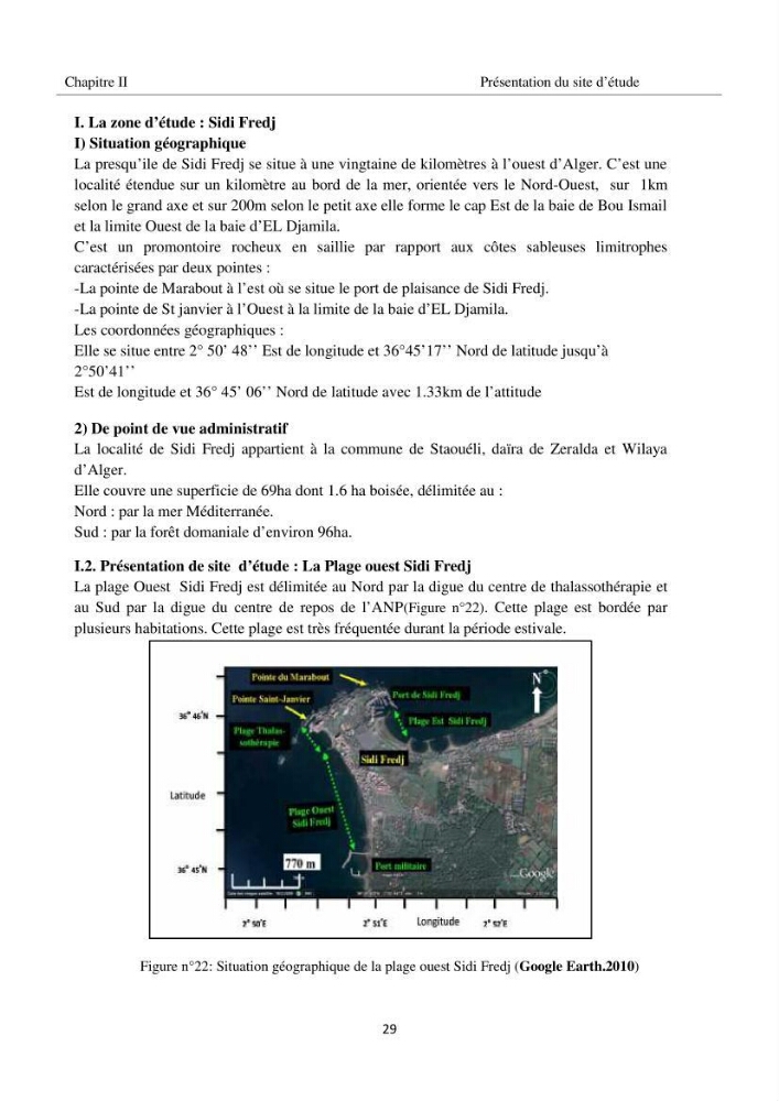 Impact de milieu marin sur la qualité du béton: station de recherche ENSSMAL, Sidi Fredj