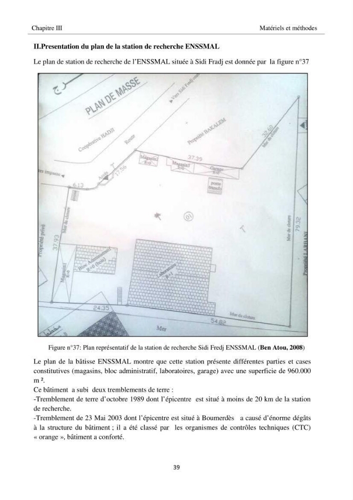 Impact de milieu marin sur la qualité du béton: station de recherche ENSSMAL, Sidi Fredj