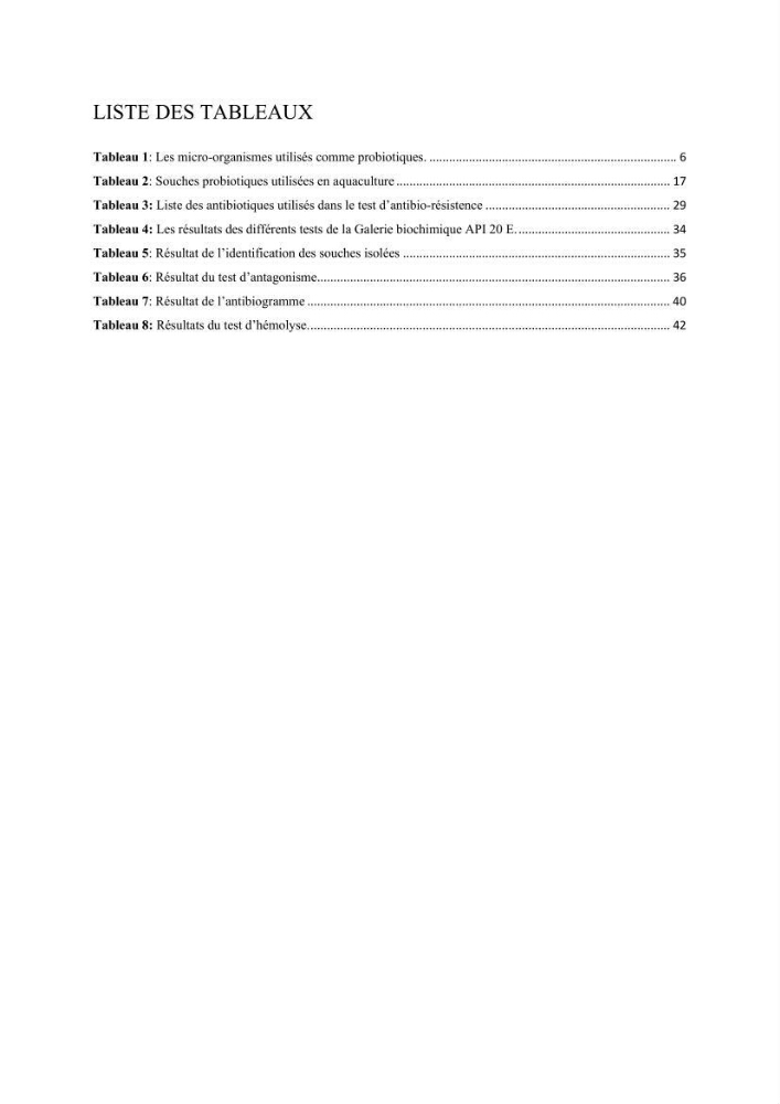Etude du potentiel probiotique de bactéries à Gram négatif isolées à partir d’échantillons aquatiques: