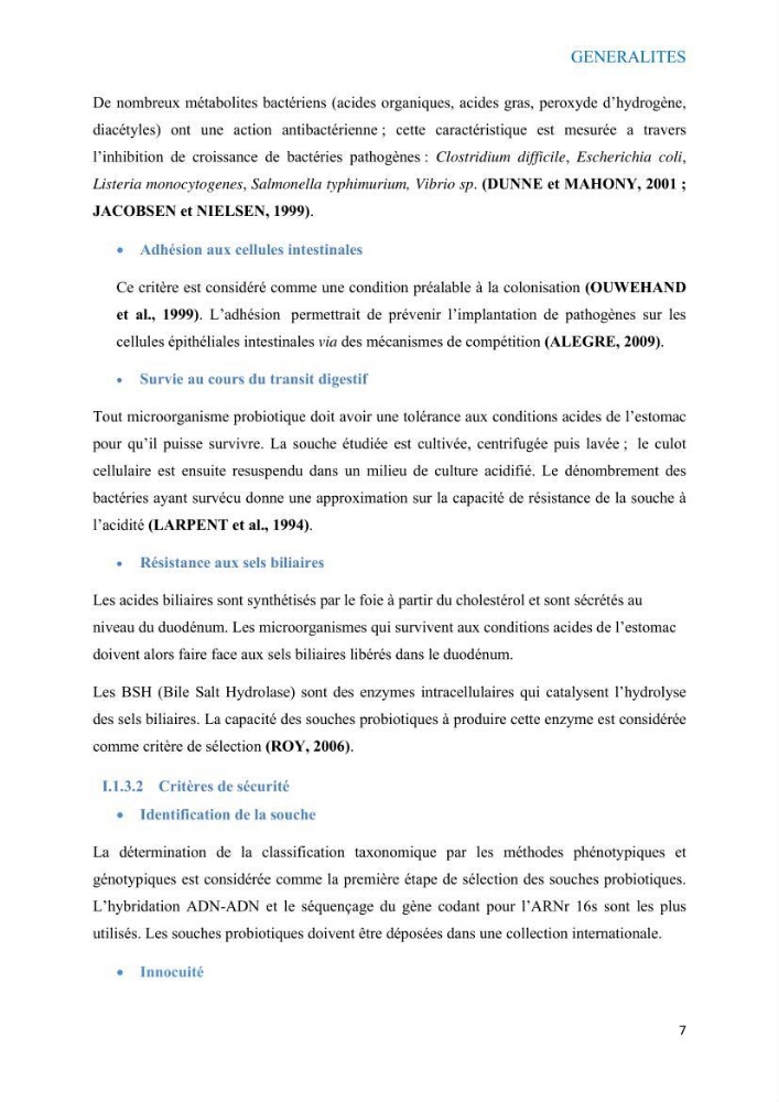 Etude du potentiel probiotique de bactéries à Gram négatif isolées à partir d’échantillons aquatiques: