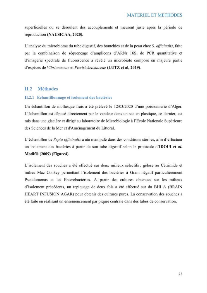 Etude du potentiel probiotique de bactéries à Gram négatif isolées à partir d’échantillons aquatiques: