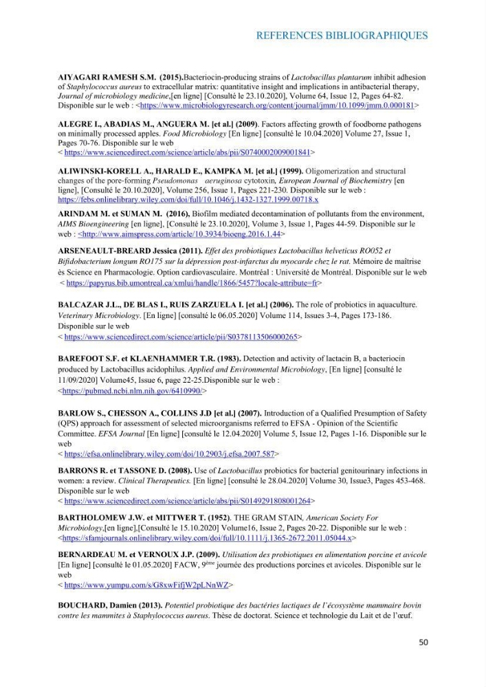 Etude du potentiel probiotique de bactéries à Gram négatif isolées à partir d’échantillons aquatiques: