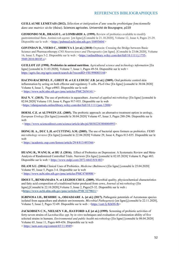 Etude du potentiel probiotique de bactéries à Gram négatif isolées à partir d’échantillons aquatiques: