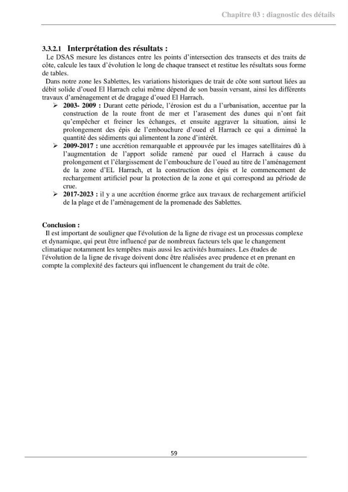 Etude d\'aménagement d\'une plage artificielle au niveau des sablettes