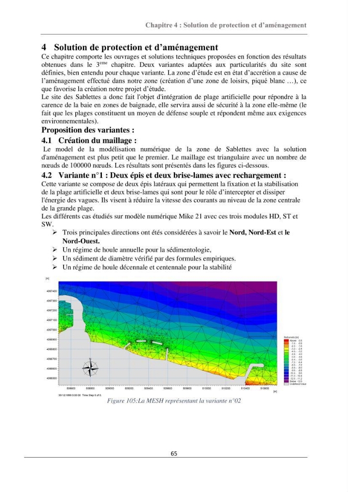 Etude d\'aménagement d\'une plage artificielle au niveau des sablettes