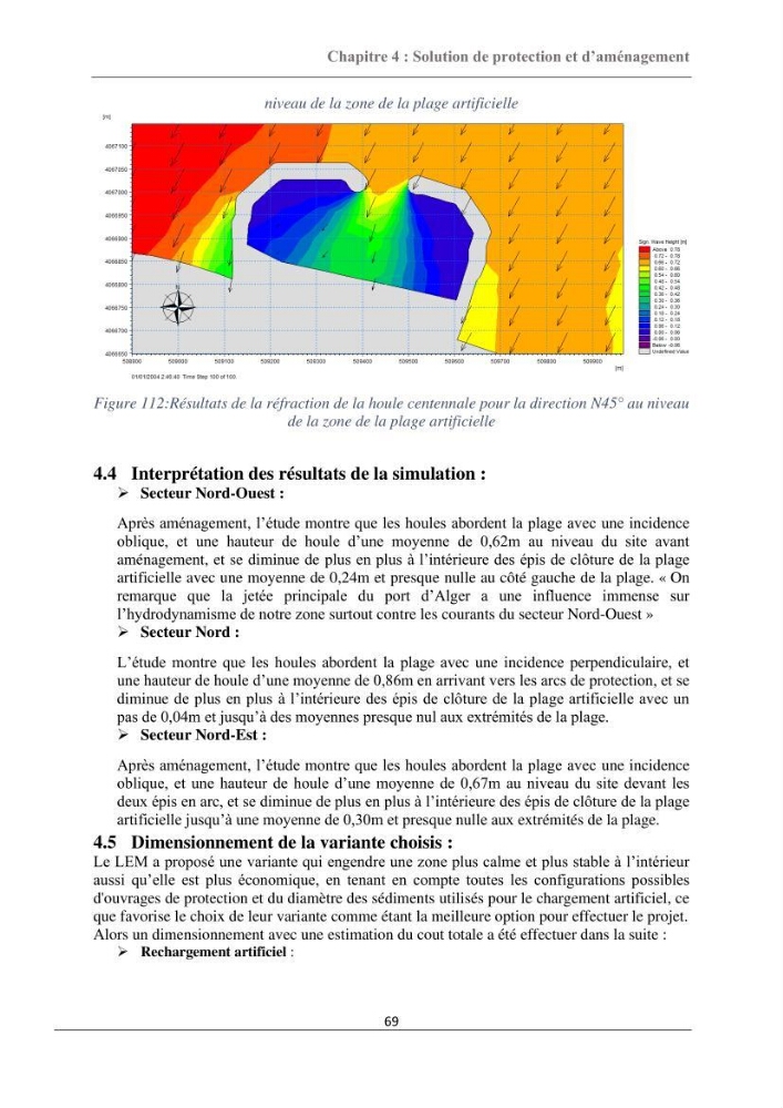 Etude d\'aménagement d\'une plage artificielle au niveau des sablettes