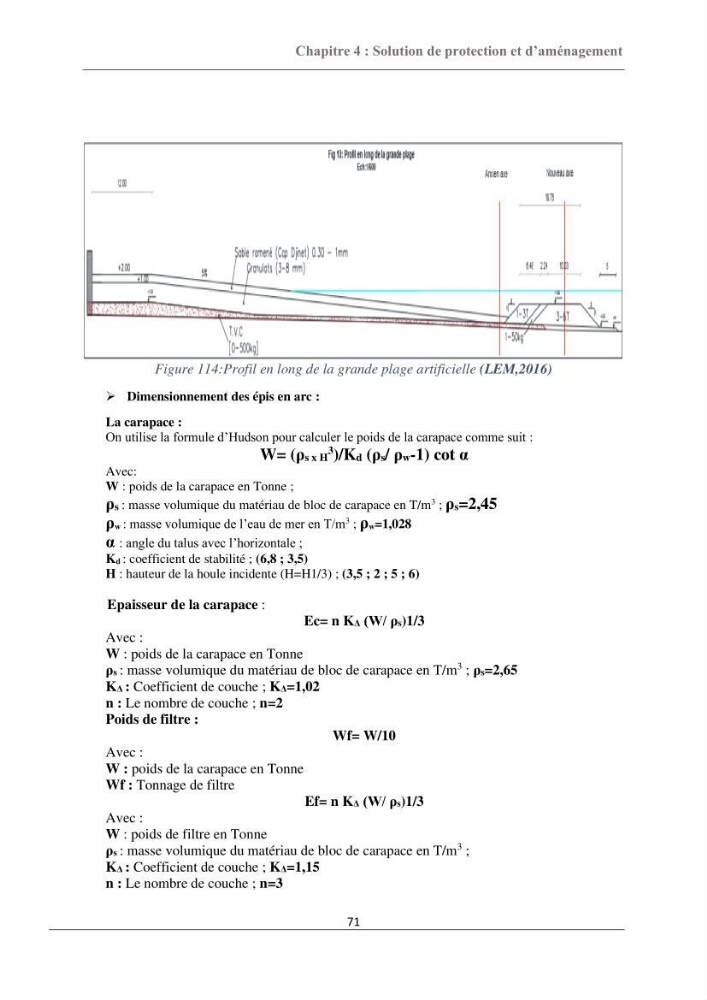 Etude d\'aménagement d\'une plage artificielle au niveau des sablettes