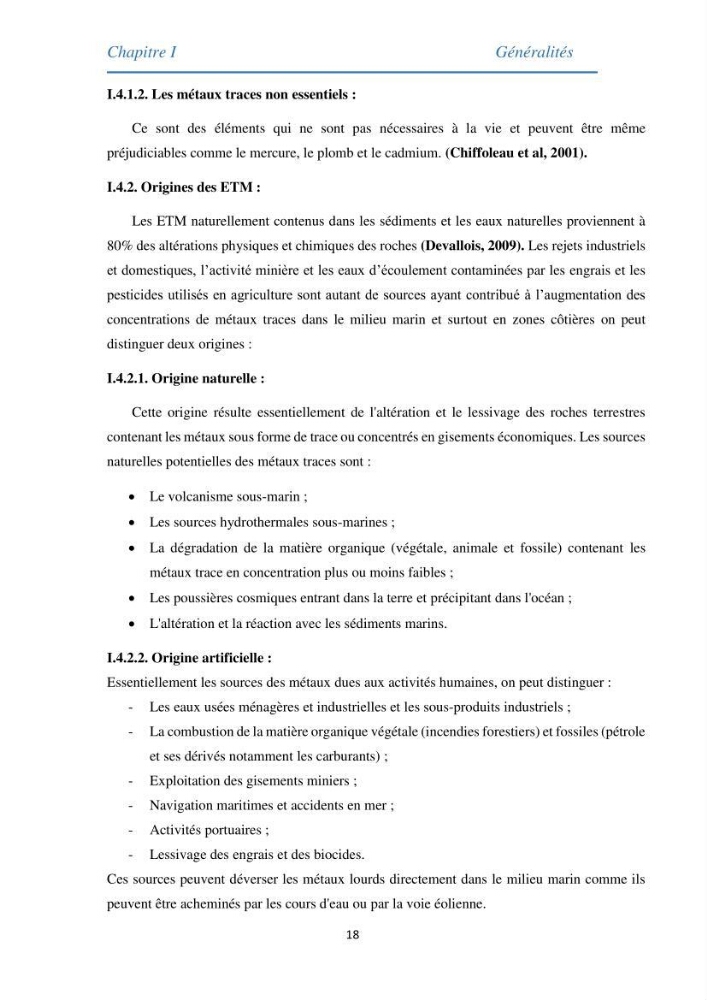 Etude des métaux traces chez les moules de la côte algeroise