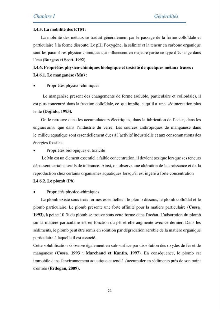 Etude des métaux traces chez les moules de la côte algeroise