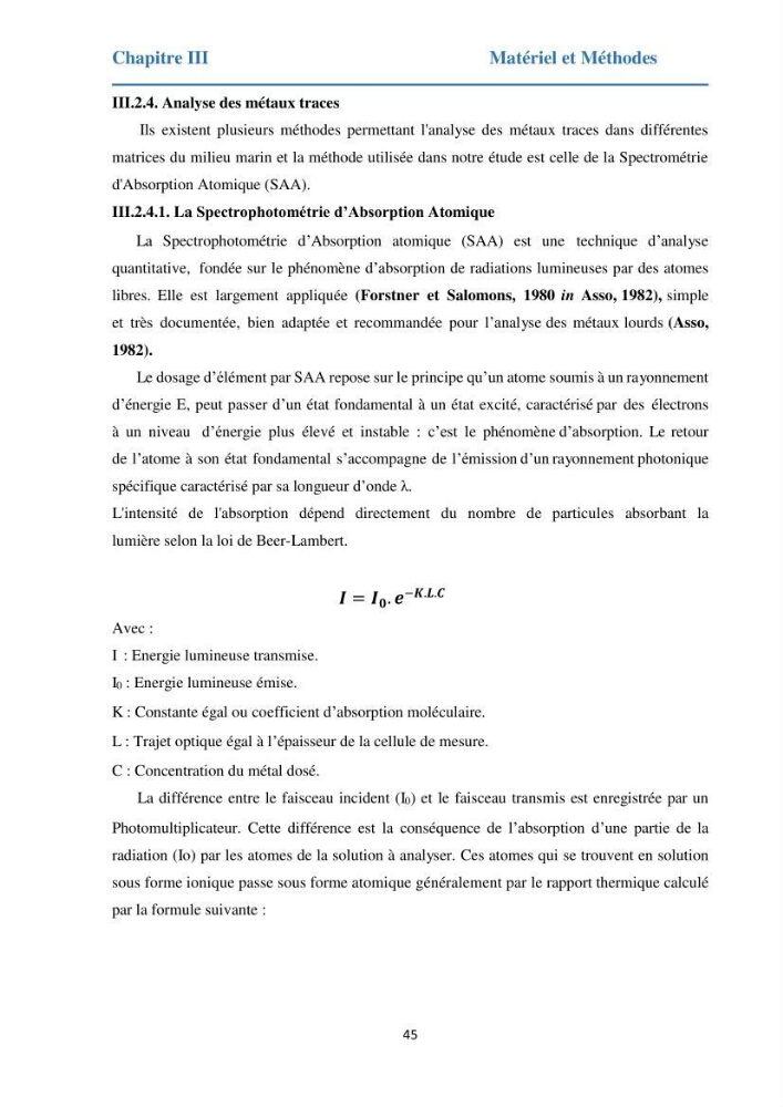 Etude des métaux traces chez les moules de la côte algeroise