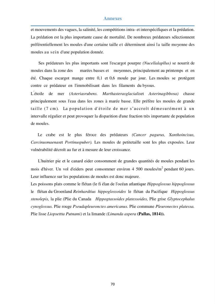 Etude des métaux traces chez les moules de la côte algeroise