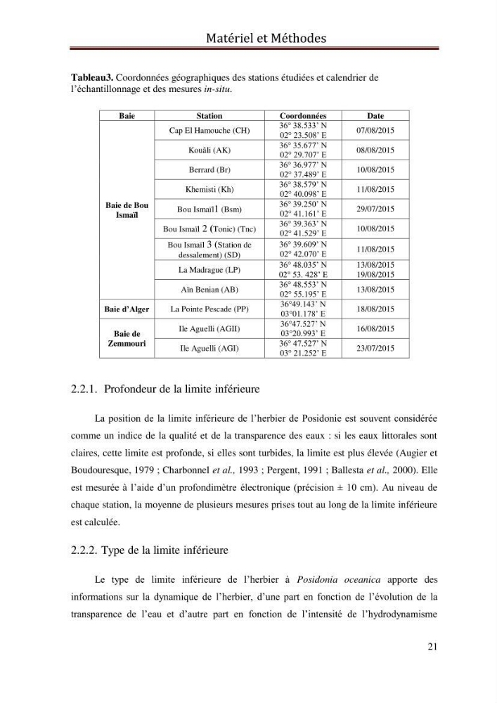 Evaluation de l’état écologique des eaux côtières algéroises par l’utilisation d’un indice algéroises par l’utilisation d’un indice