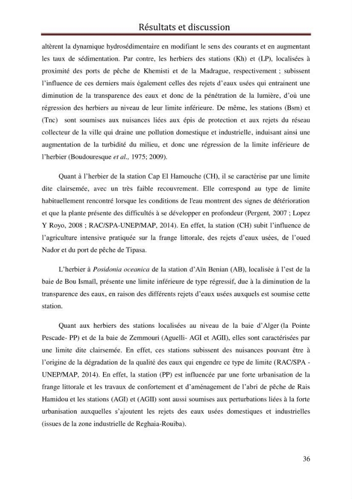 Evaluation de l’état écologique des eaux côtières algéroises par l’utilisation d’un indice algéroises par l’utilisation d’un indice
