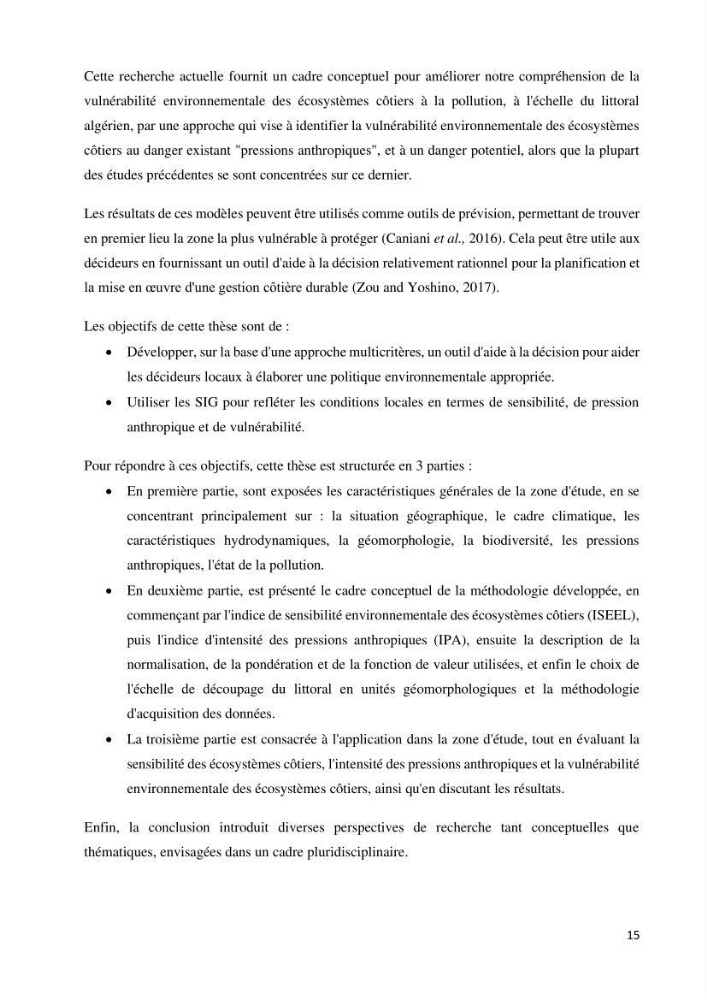 Evaluation des impacts anthropiques àpartir d\'un mna : modéle numérique d\'altimétrie d\'une zone littorale comprise entre bab eloude-ain benian alger