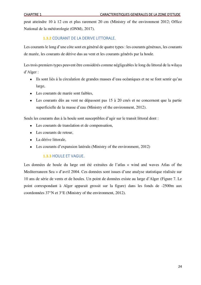 Evaluation des impacts anthropiques àpartir d\'un mna : modéle numérique d\'altimétrie d\'une zone littorale comprise entre bab eloude-ain benian alger