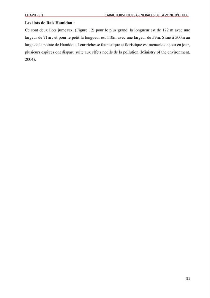 Evaluation des impacts anthropiques àpartir d\'un mna : modéle numérique d\'altimétrie d\'une zone littorale comprise entre bab eloude-ain benian alger
