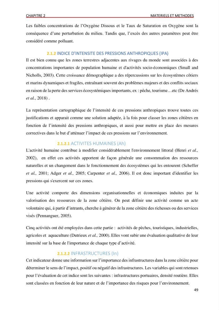 Evaluation des impacts anthropiques àpartir d\'un mna : modéle numérique d\'altimétrie d\'une zone littorale comprise entre bab eloude-ain benian alger