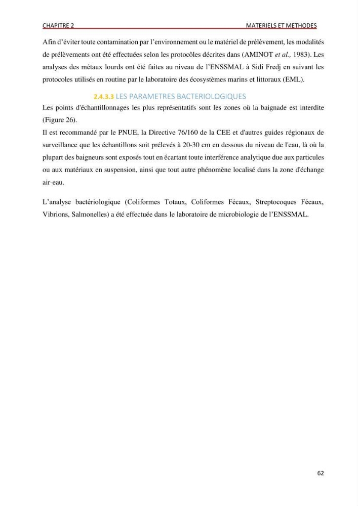 Evaluation des impacts anthropiques àpartir d\'un mna : modéle numérique d\'altimétrie d\'une zone littorale comprise entre bab eloude-ain benian alger
