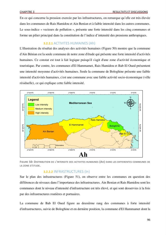 Evaluation des impacts anthropiques àpartir d\'un mna : modéle numérique d\'altimétrie d\'une zone littorale comprise entre bab eloude-ain benian alger