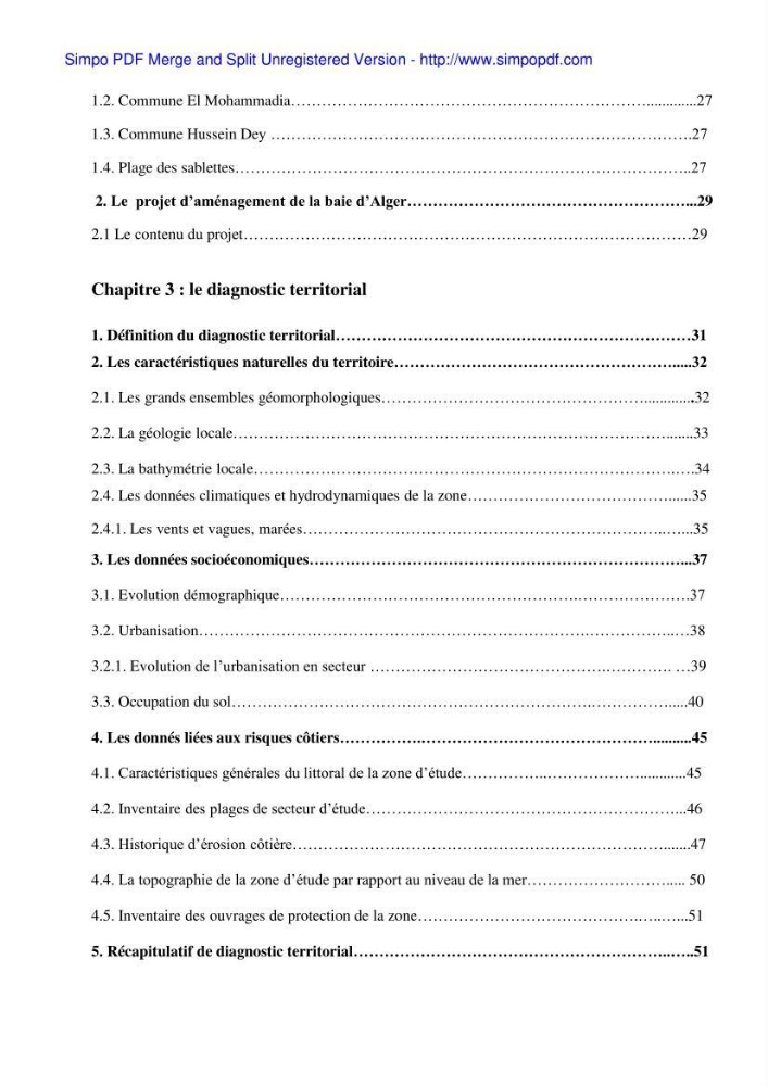 Approche systématique pour la gestion du risque de submersion marine (Hussein dey et El mohammadia)