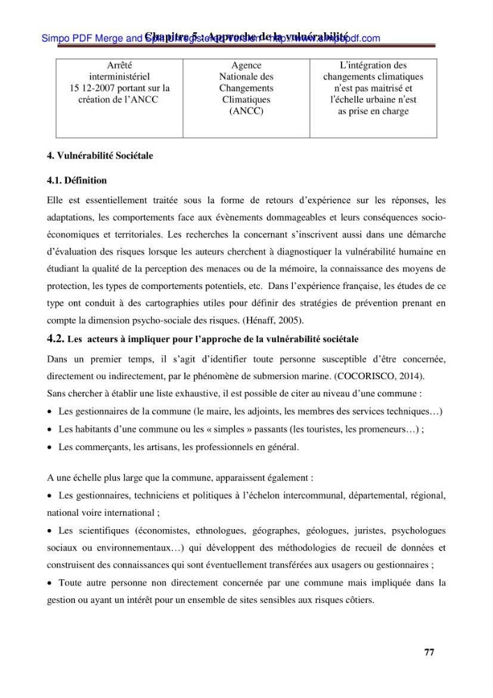 Approche systématique pour la gestion du risque de submersion marine (Hussein dey et El mohammadia)
