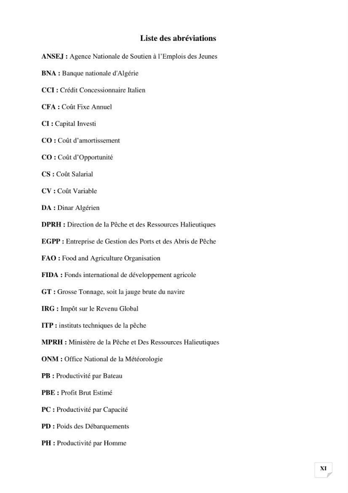 Etude des indicateurs socio-economiques de la pecherie sardinière dans le port de Zemmouri El Bahri ( Boumerdes):
