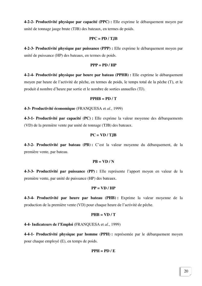 Etude des indicateurs socio-economiques de la pecherie sardinière dans le port de Zemmouri El Bahri ( Boumerdes):